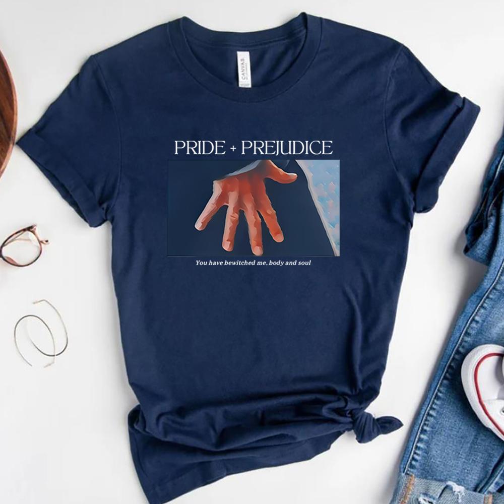 

Pride and Prejudice Tshirt Hand Flex Scene Y2K 90s Tee Jane Austen Literary Shirt Pemberley Book Lover Tshirt Feminist Booktok 4XL