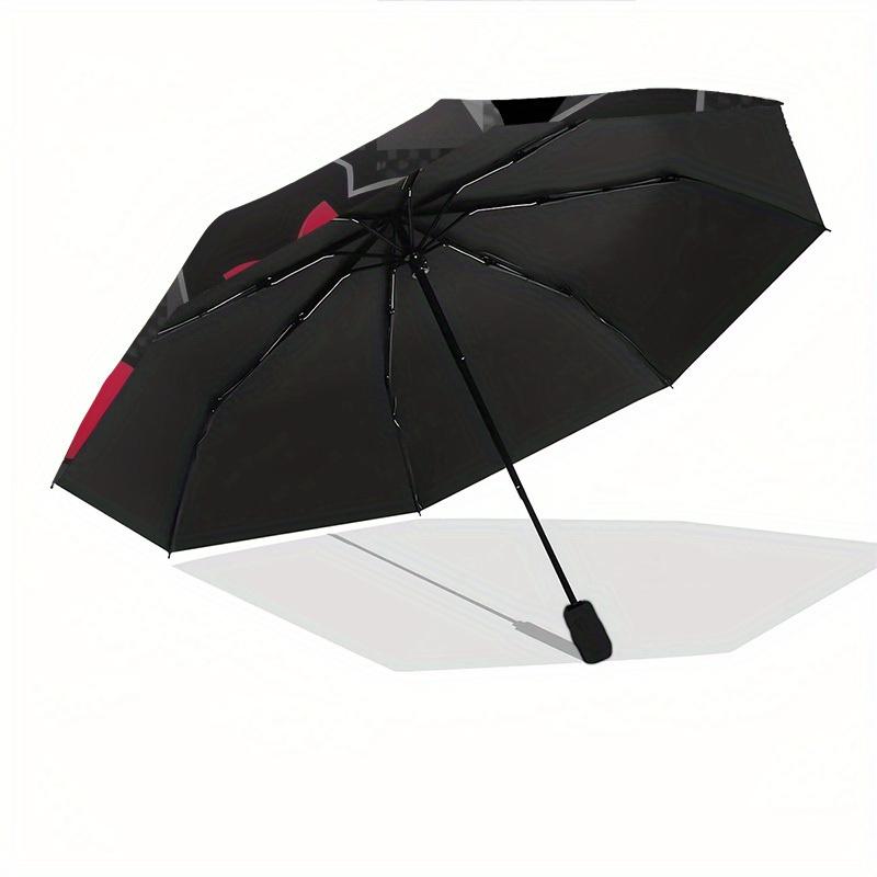 1pc Gothic Kuromi with Hearts Umbrella with Plastic Handle,Suitable for All Seasons Home Travel Outdoor UmbrellaSanlio041