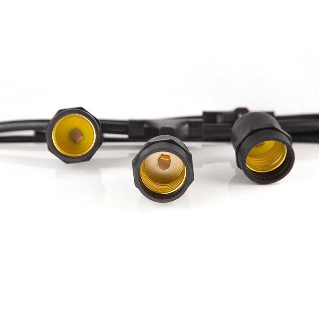 String 10m Cord with E26 Ideal for Outdoor and Other Outdoor with Connectable Extension Cable and Socket 15 Lights Bulbs Sold ANPEI-ELEC Lights,