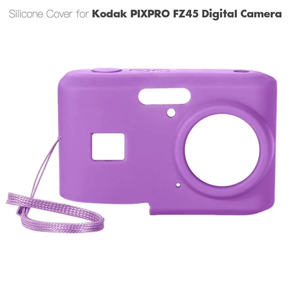For KODAK PIXPRO FZ45 FZ55 Soft Silicone Protective Case with Lanyard Slim Fit Camera Bag Camera Sleeve Camera Accessories