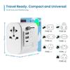 Adaptateur de voyage universel - ewent - ew1475 - 2 ports usb-a - 1 port usb-c - blanc