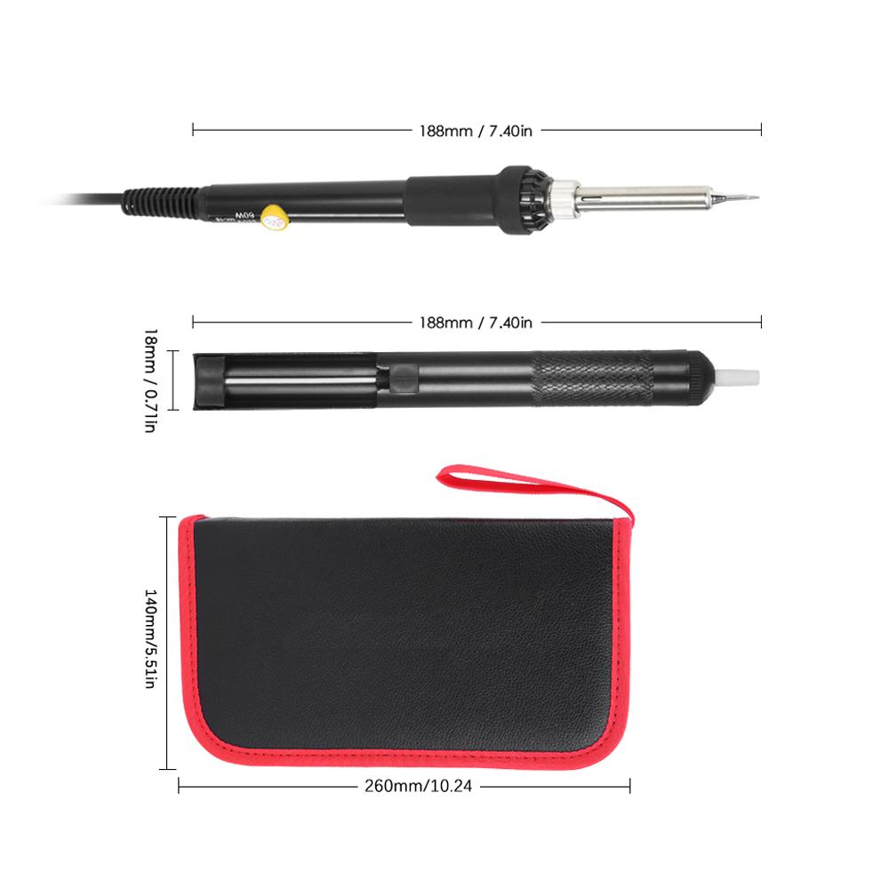 13 i 1 loddebolt sett 60W justerbar temperatur sveising loddebolt med PÅ/AV-bryter