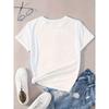 European sizes Women'S Casual Short Sleeve T-Shirt with Vibrant Butterfly & Rose Print - Soft Crew Neck, Perfect for Casual Attire, Everyday Tshirt