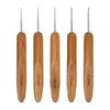 10pcs/bag Bamboo Handle Craft Needle Home Use Crochet Hooks Set Portable Sweater Knitting Multi Size Ergonomic DIY Sewing Tools