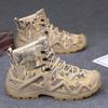 Mode Mode Camouflage Herrenstiefel Outdoor Rutschfest Abriebfest Wanderschuhe für Herren Taktische Trainingsstiefel Wüste Arbeit Knöchel Bota