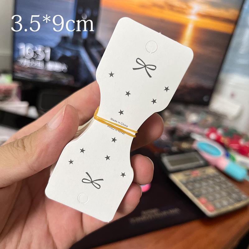 

100 шт. Карточки для демонстрации ювелирных изделий, ценник, складная бумажная карточка для ожерелья, браслета, повязки на голову, ободка для волос, подвесная этикетка, держатель для упаковки as the picture