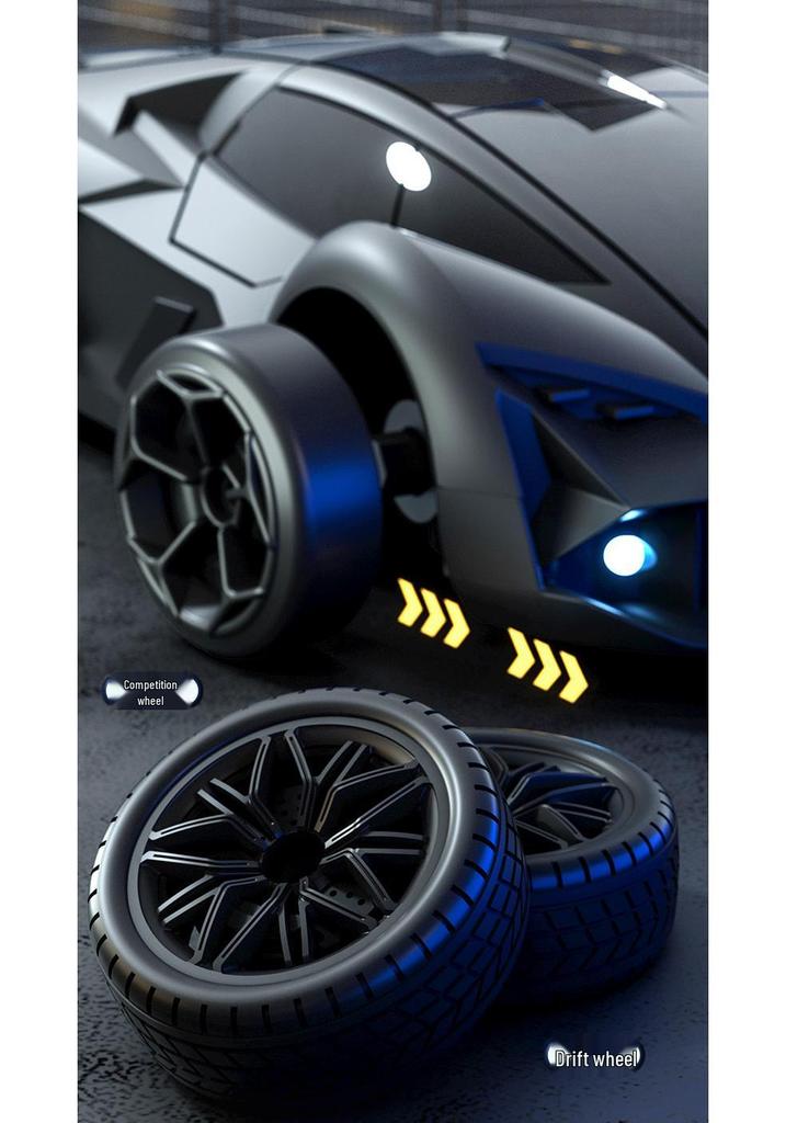 RC Drift Car: High-Speed 4WD Remote Control with Rechargeable Lights, Ideal for Kids.
