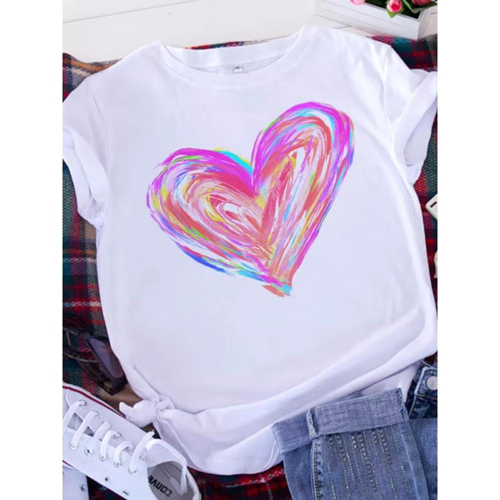 Casual Women's Cotton Printed Short Sleeve Fashion Loose T-Shirts Women’s