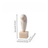 Resin Owl Sculpture Beige Creature Statue Heavy