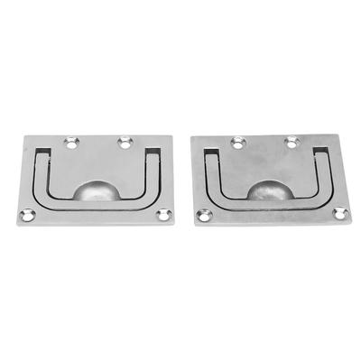 2pcs Hatch Flush Pull Handle Stainless Steel Flush Lift Recessed Door Pull for Yacht Car Storage Box Cabinet
