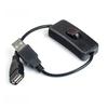 Câble USB en PVC Durable Connexion USB Interrupteur à Bascule Interrupteur d'Extension USB Interrupteur de Commande Marche/Arrêt Lampe de Bureau à LED