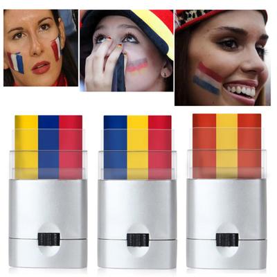 3 Colors Patriotic Face Paint Athletes Sports Fans Adults Kids Face Painting Cream Sports Events Halloween Cosplay Party Face Body Art Makeup Supplies