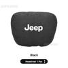 Suede Car Headrest Neck Pillow Seat Waist Cushion Jeep Grand Cherokee Wrangler JK Gladiator Patriot Commander Renegade CompassN