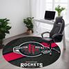 1pc Rockets Houston Office Round Area Rug, Indoor Mat Suitable For Office, Bedroom Living Room Home Decor, Room Deco, Offic A0926209