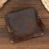 Mini Coin Purse Wallet Genuine Leather Men Woman Card Holder Zipper Small Purse For Coins Cards Cash Little Wallet Male Female
