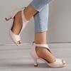 Roman Sandals For Women With Open Toe And Back Zipper Summer Footwear