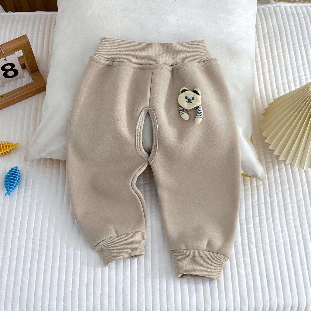 Kleinkind & Kleinkind Schrittoffene Fleecehose - Warme Thermokleidung für Herbst/Winter für Jungen & Mädchen