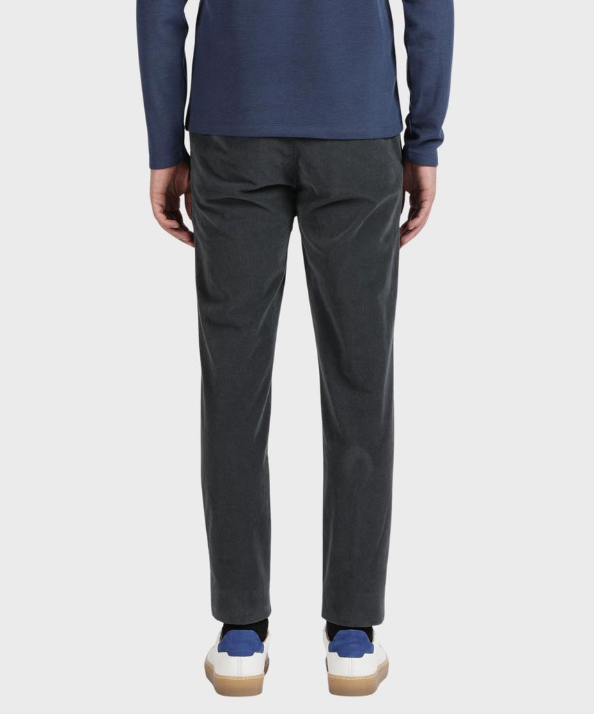 PANICALE Charcoal Brushed Cotton Regular Fit Pants