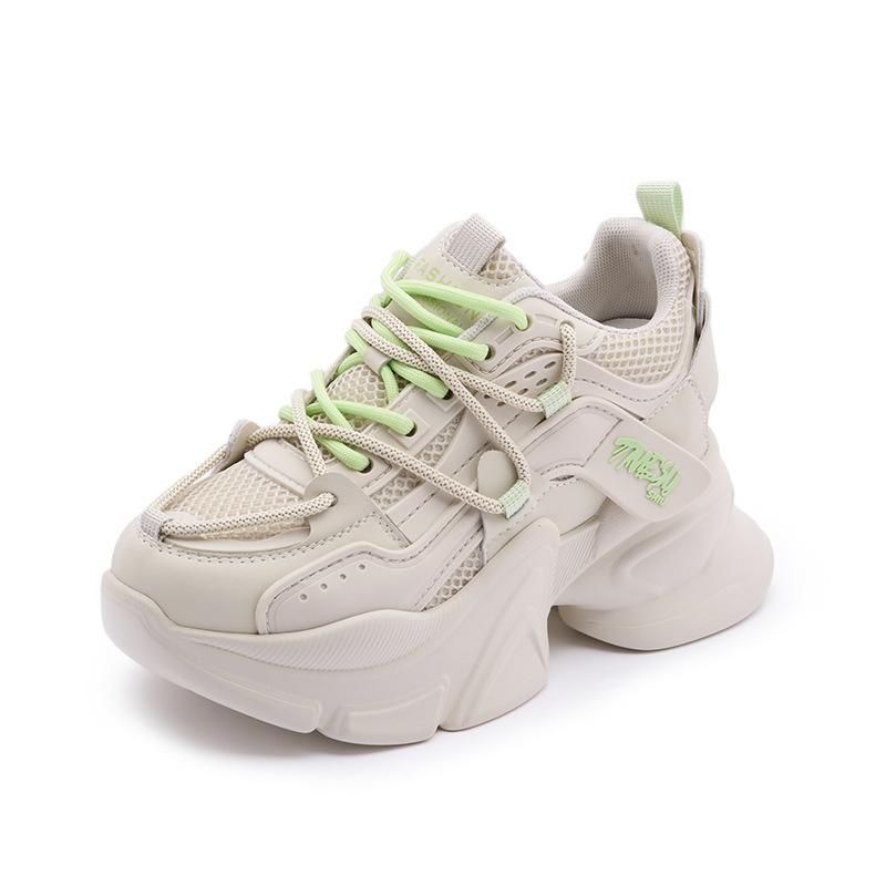 Inner Height Increase Dad Shoes Women's Spring 2025 New Breathable Casual Sports Shoes Women's Versatile Platform Women's Shoes Tide