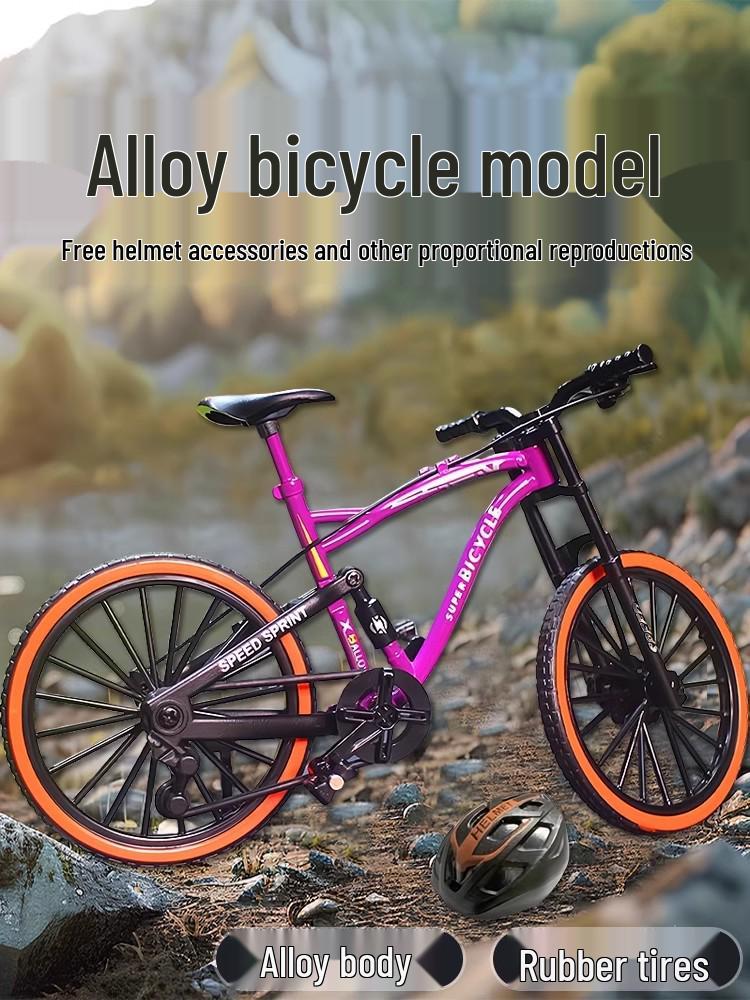 TikTok Alloy Softtail Mountain Bike Model Toy