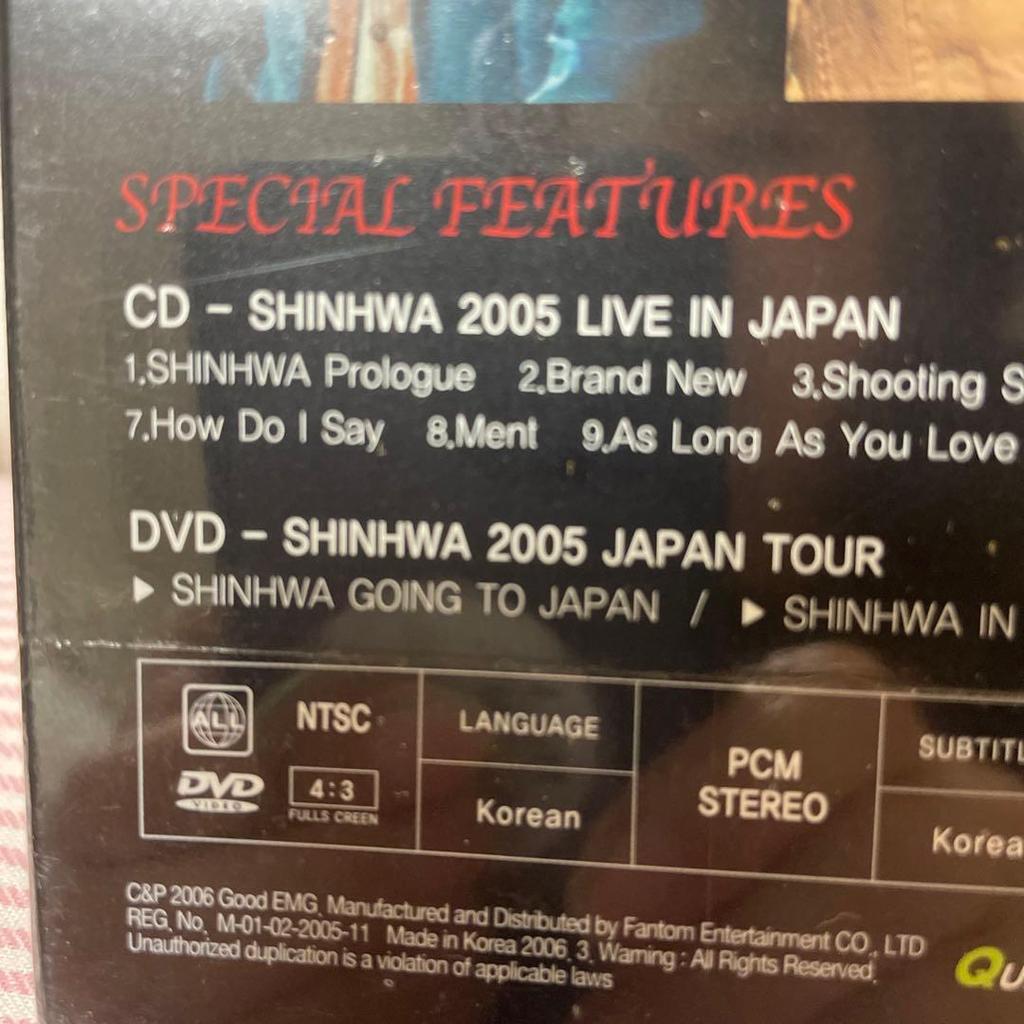 [USED] K-POP 1st Generation Shinhwa 2005 JAPAN TOUR CD DVD