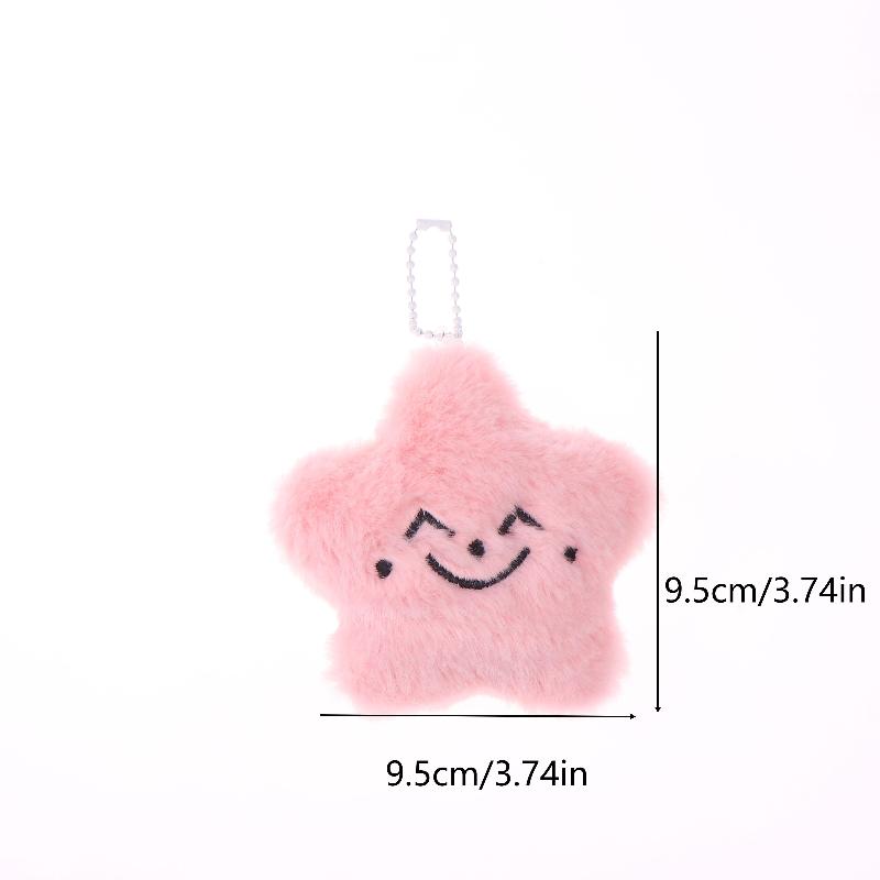 1/3 st Rosa Stjärna Plysch Nyckelring Tecknad Gosedjursdocka Nyckelring Väskhänge Ryggsäcks Hängande Dekoration Fansamling Gåvor