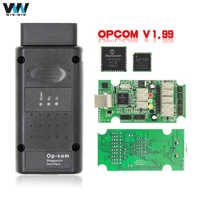 OPCOM 2014V Diagnostikverktyg för Opel-bilar OP COM V1.99 OBD2 Diagnostikkabel OPCOM V5 18F45K80 FTDI FT232RQ Chip