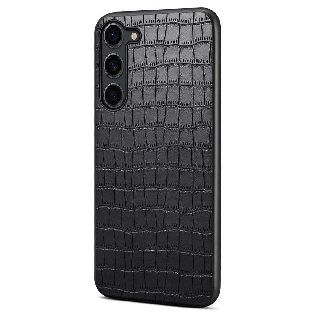 For Samsung Galaxy S23 Case Crocodile Texture PU+PC+TPU Well-protected Phone Cover