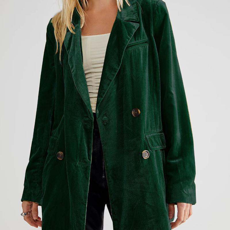 Повседневный бархатный блейзер для женщин — фото 11