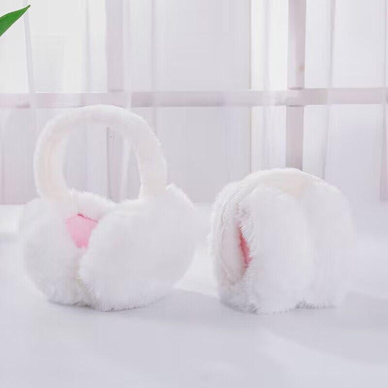 Foldable earmuffs to keep warm in winter, men's and women's ear muffs, ear bags, cute students imitation rabbit fur thickened plush