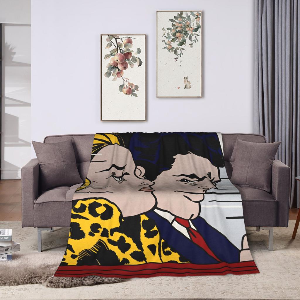 Roy Lichtenstein Pop Art Blanket Quality Soft Warm Throw Blanket Winter Travel Living Room Print Bedspread