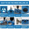 Professional 35mm Hinge Template Set and Small Blue Lock Hole Locator User friendly