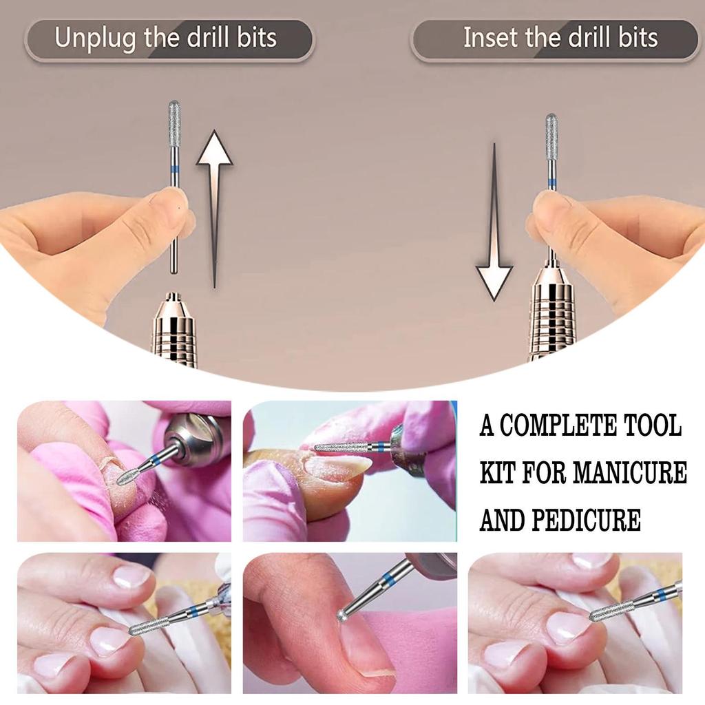 Iridescent Tungsten Steel Nail Polishing & Dead Skin Removal Set