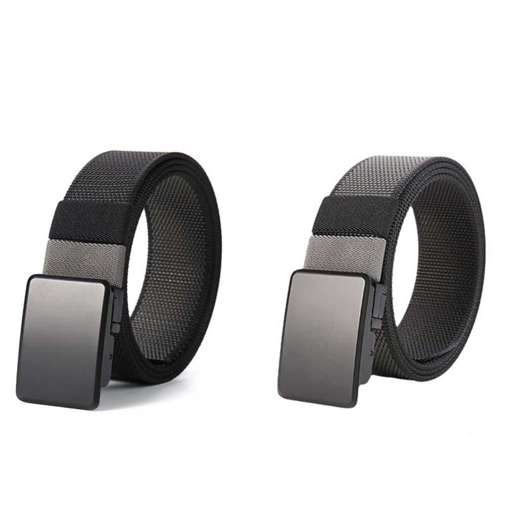 Contrast Color Both Sides Available Belt Zinc Zinc Alloy Nylon Waistband Classic Men Weaving Belt  Boys