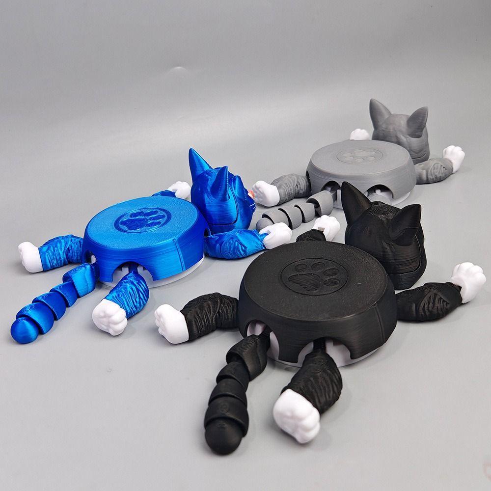 Presstype Kattekoppunderlag Særpregede Leker Kryssede Ben og Stirrende Øyne Kattebase Koppmatte Bursdagsselskaper