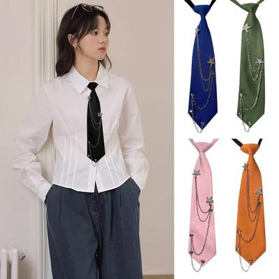 Punk JK Neck Tie Japanese Bowtie Fashion Star Chain Necktie  School Uniform