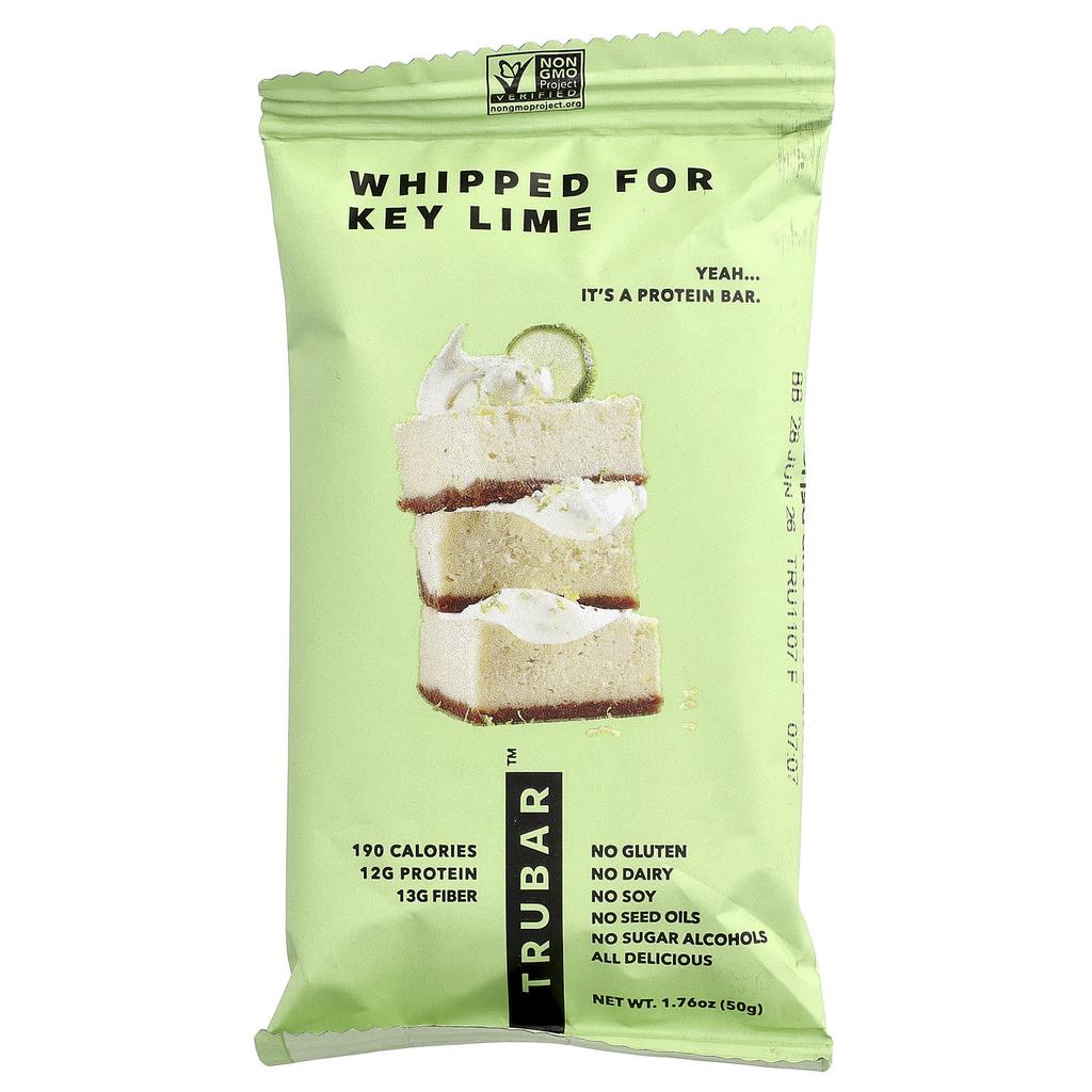 Trubar, Plant-Based Protein Bar, Whipped for Key Lime, 12 Bars, 50g (1.76oz) Each