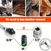 Impact Socket Adapter Set Extension Set Socket Drill Adapter Turns Power Drill Into High Speed Nut Driver, 1/4