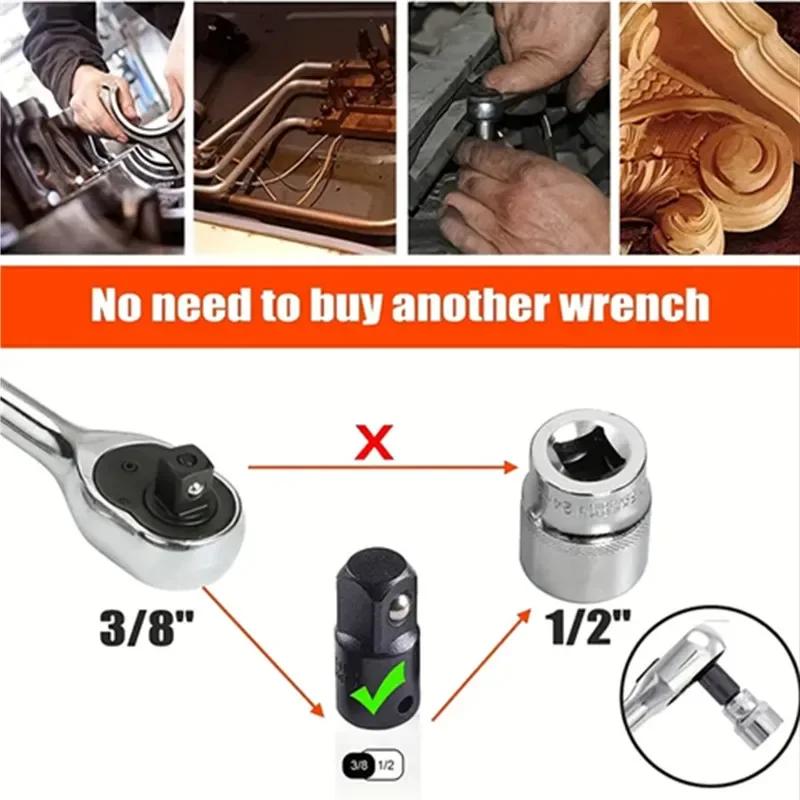 Impact Socket Adapter Set Extension Set Socket Drill Adapter Turns Power Drill Into High Speed Nut Driver, 1/4