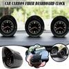 Car Interior Dashboard Ornament Clock SUV Carbon Fiber Luminous Electronic Quartz Watch Car Decor Accessories