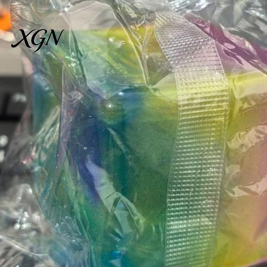 Relaxation Squeeze Ball Rainbow Ice Cube Stress Ball, Transparent Jelly Fidget Toy Soft Glue for Anxiety Relief, TPR Decompression Kids Adults