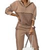 Women's Sweatshirt Set Long Sleeves Ladies Tracksuit Pullover Pants Kit