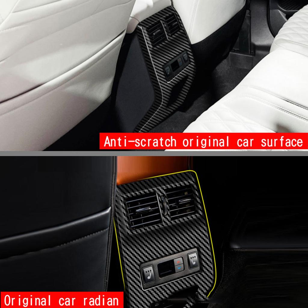 NEW-RHD For Mitsubishi OUTLANDER 2022 Armrest Box Rear Air Vent Frame Anti-Kick Cover Sticker Trim Car