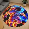 1PC Astronaut Lightning Round Chair Mat Area Rug - Non-Slip, Floor Mat for Office, Bedroom, and Indoor Decor -Gift D1127245