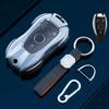Car Key Case Cover For Mercedes Benz C E A B S Class Gle Gla Glb, Soft Tpu Key Fob Protector With Luxury Zinc Alloy Frame