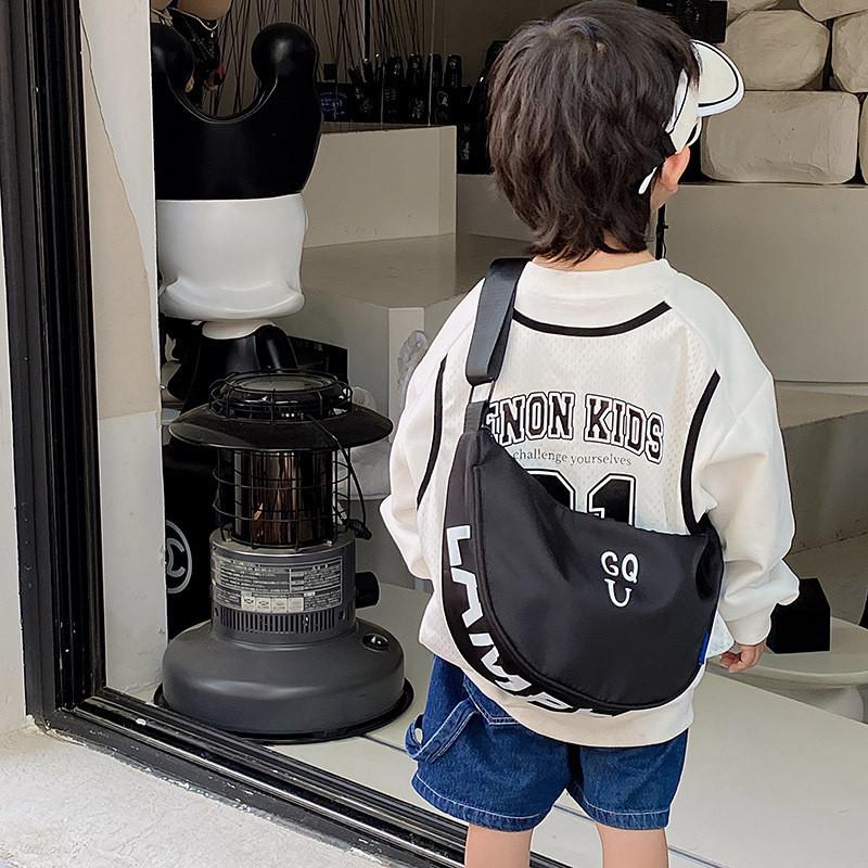 Adorable Unisex Canvas Smile Face Backpack Ideal For Preschoolers With Fun Letter Design