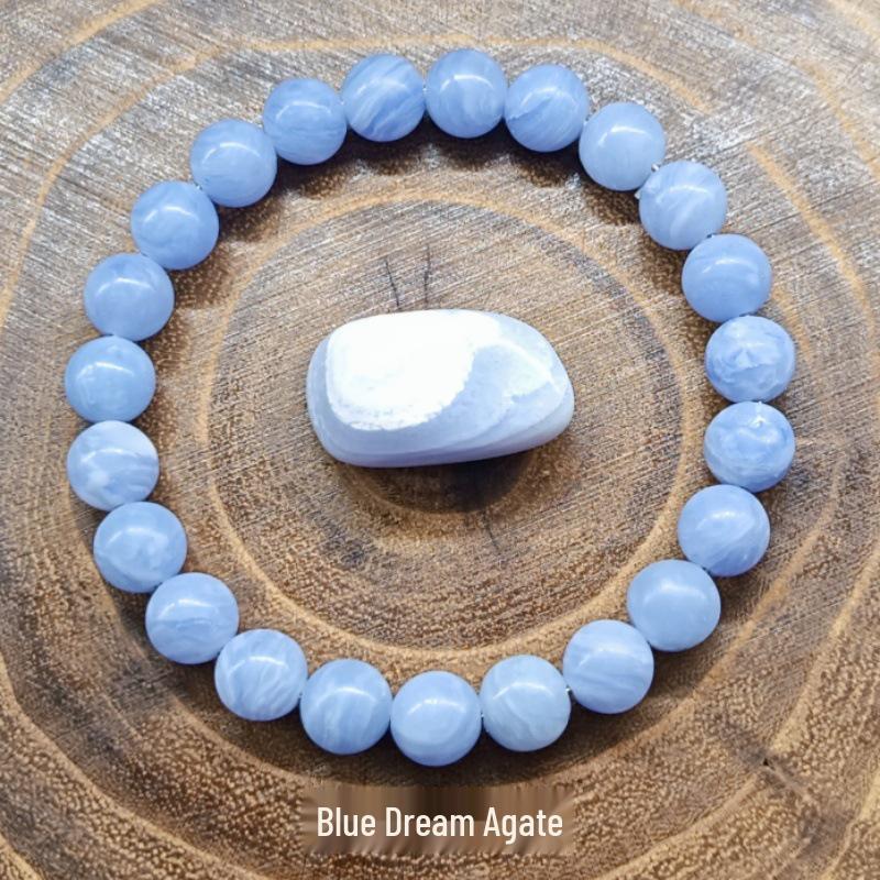 Crystal & Natural Stone Beaded Bracelet: Ruby Zoisite, Strawberry Quartz, Lapis Lazuli