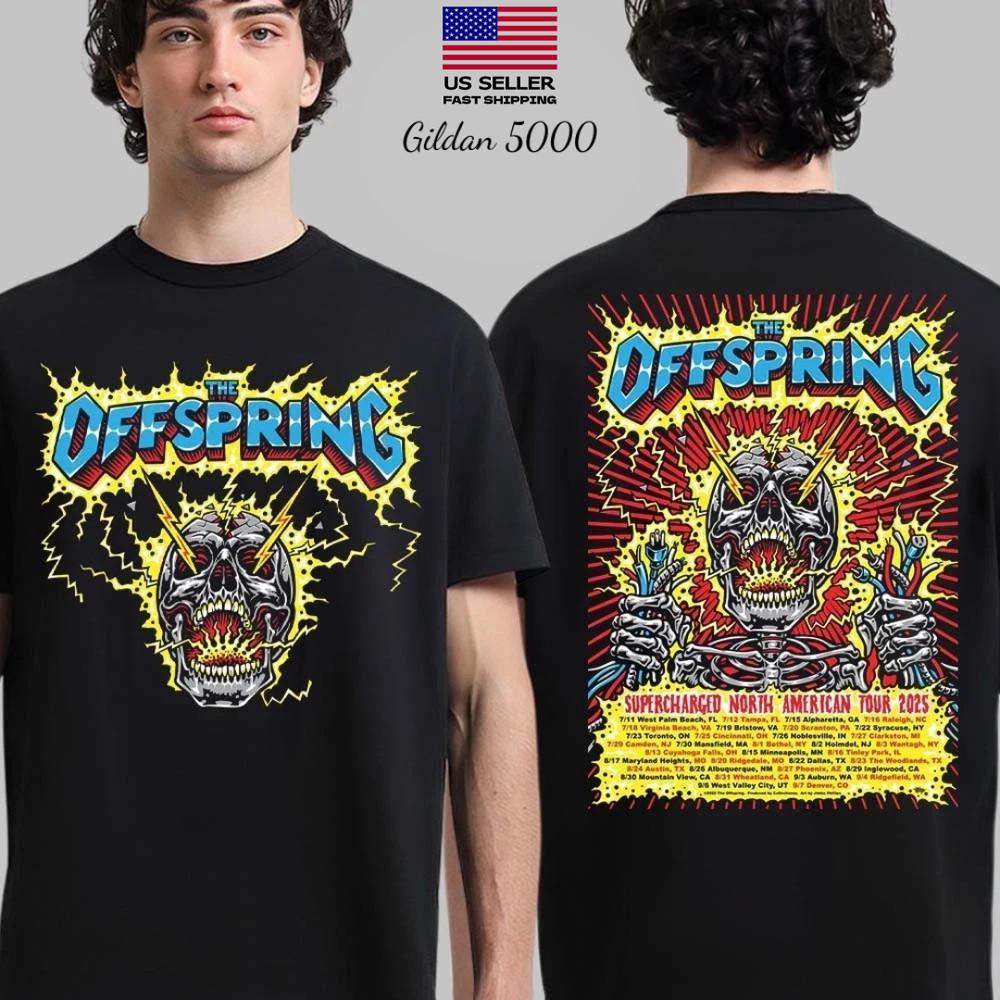 The Offspring Supercharged Worldwide North American Tour 2025 Electric Unisex T-Shirt M