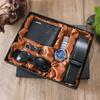 Luxury Gift Set: Belt, Wallet, Tie, Large Dial Quartz Watch (Random Cufflinks & Tie)