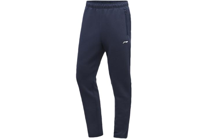 Li Ning Sports Pants Men s Heather Gray Dark Navy Blue Moderate AKLR013-3 L
